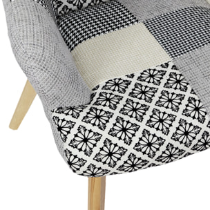 Fauteuil Helsinki Patchwork Gris