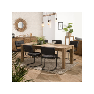 Table de repas rectangulaire 200 cm en pin recyclé - ORIGIN