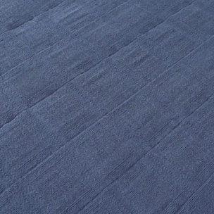 Colcha de algodón acolchada Cala color azul oscuro 100% Algodón