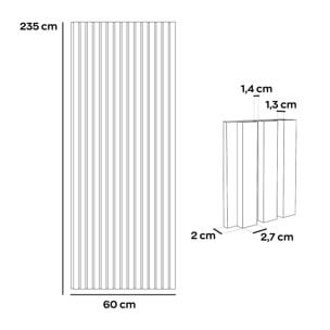 Mozart - Set di 2 pannelli fonoassorbenti decorativi in legno 235x60 cm, nero