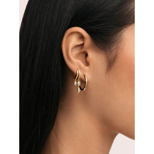 Orecchino Doble Drip Placcato Oro