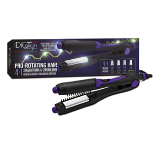 Lisseur avec plaques interchangeables (pro-rotating hair). multifonction.
