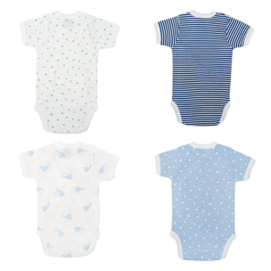 Pack 4 Body Cruzado Manga Corta