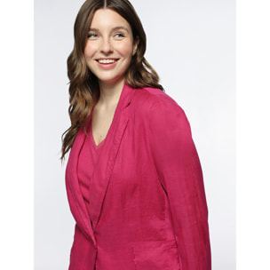 Fiorella Rubino - Blazer in lino e cotone - Fucsia