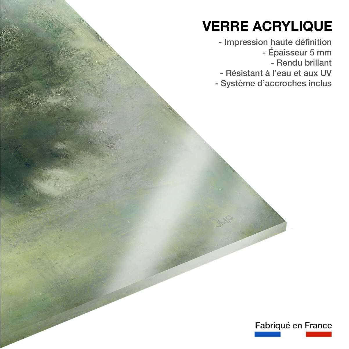 Decoration murale paysage et Brume verte Tableau plexiglas