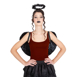 SET ÁNGEL NEGRO( ALAS + DIADEMA)