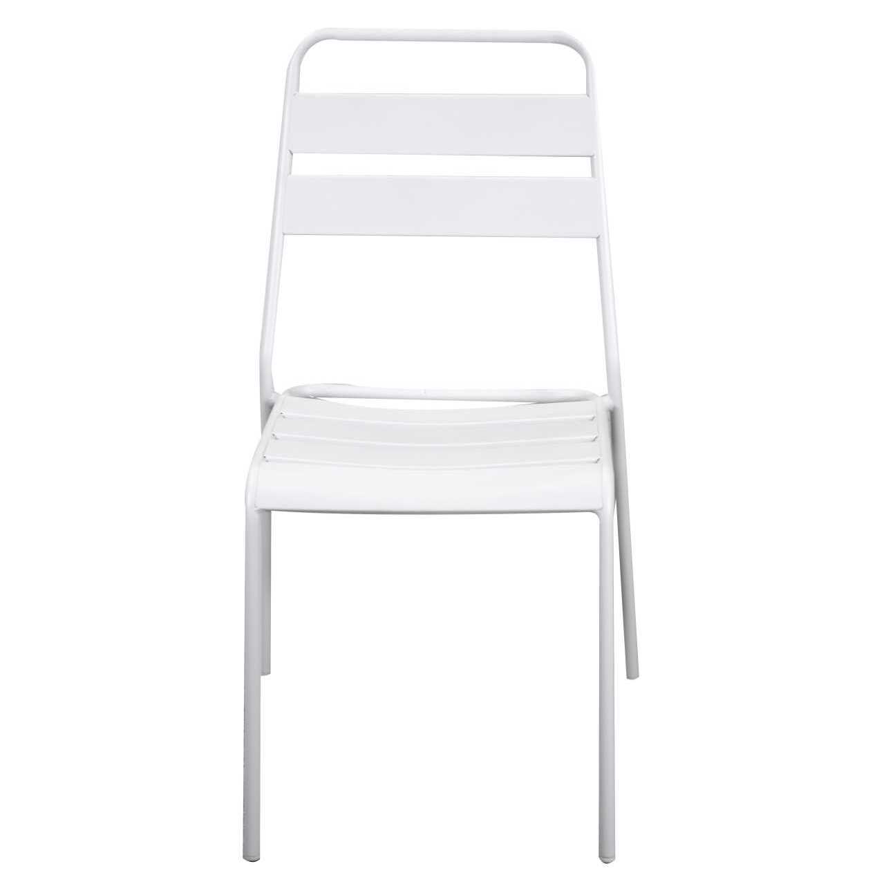 Sedia Rovigo Vacchetti in metallo bianco cm50x54h42/87