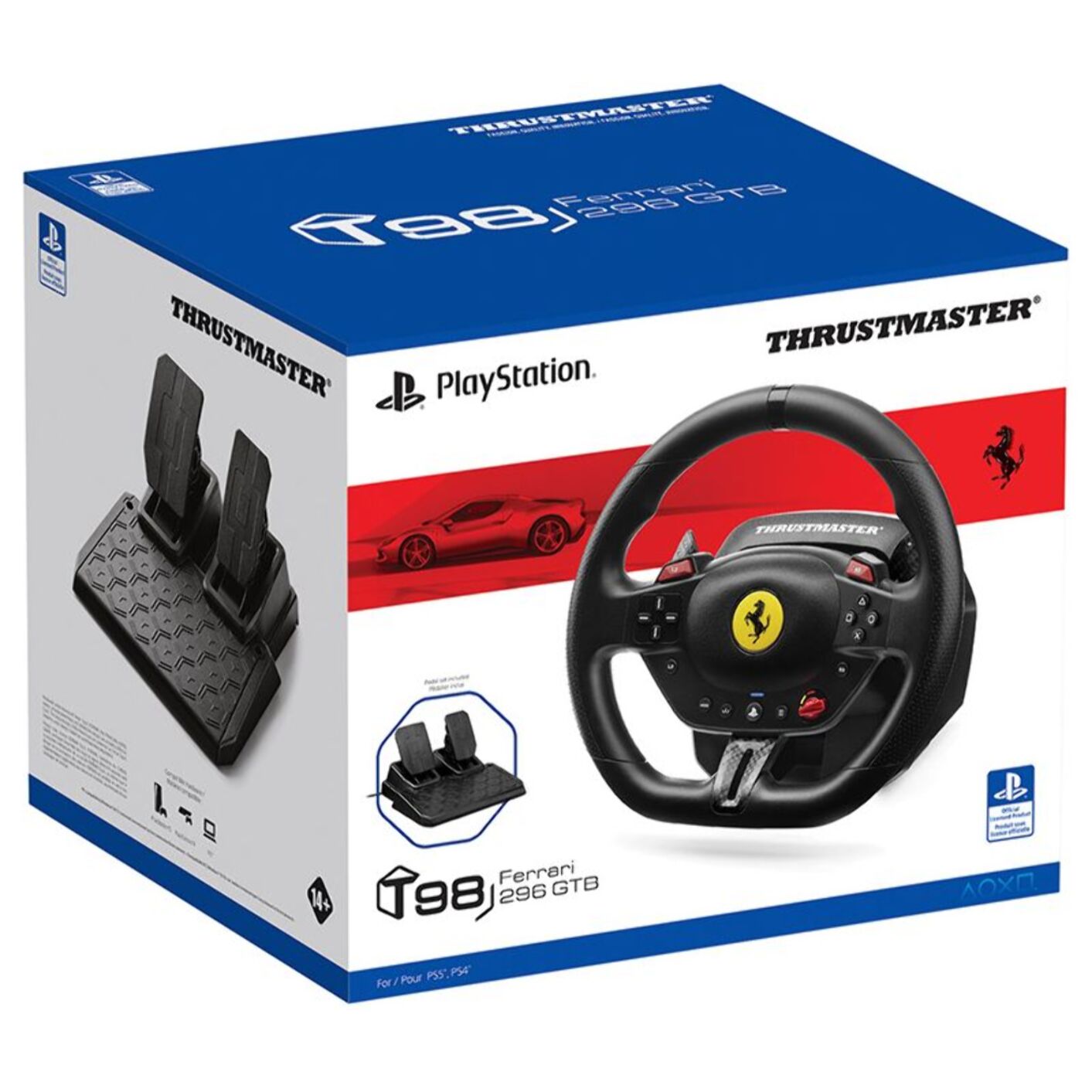 Volant + Pédalier THRUSTMASTER T98-P Ferrari 296 GTB Playstation