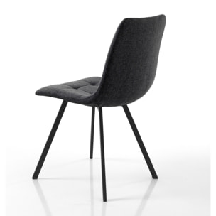 ORESTELUCHETTA set 4 sedie imbottita JANE ANTHRACITE
