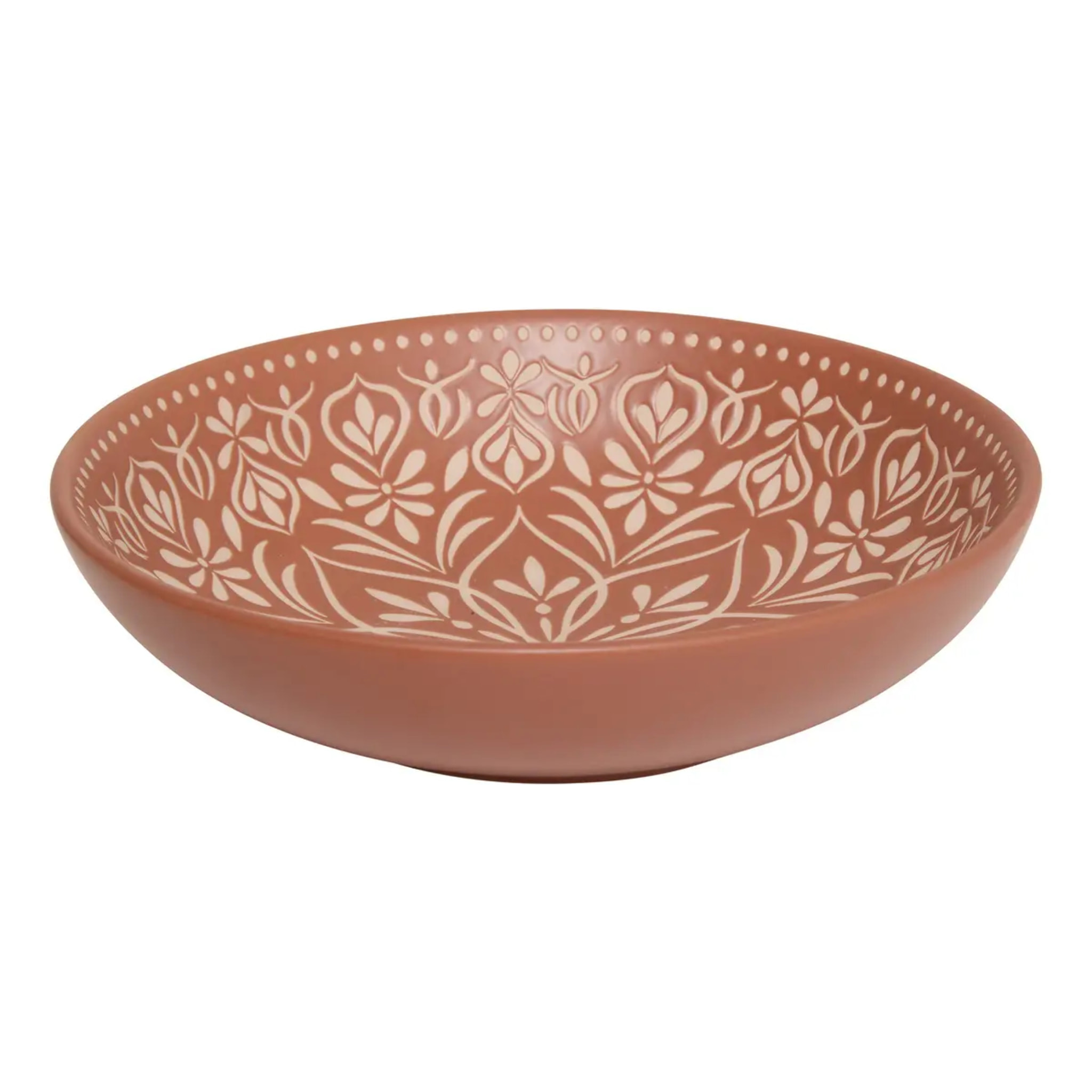Assiette creuse Ines D20cm terracotta