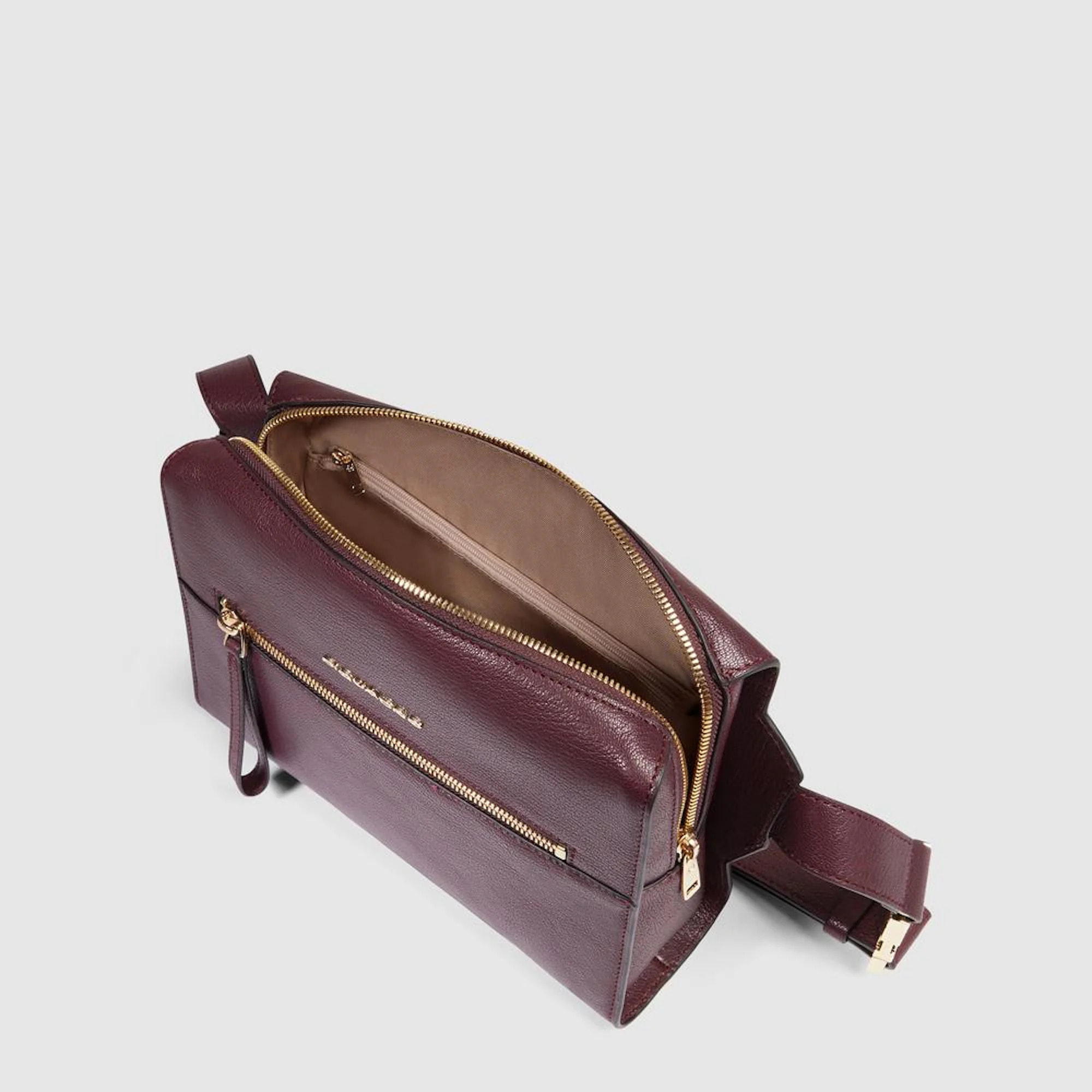 Piquadro Marsupio in pelle con tasca per Piquadro Smart Tracker, schermato con protezione RFID