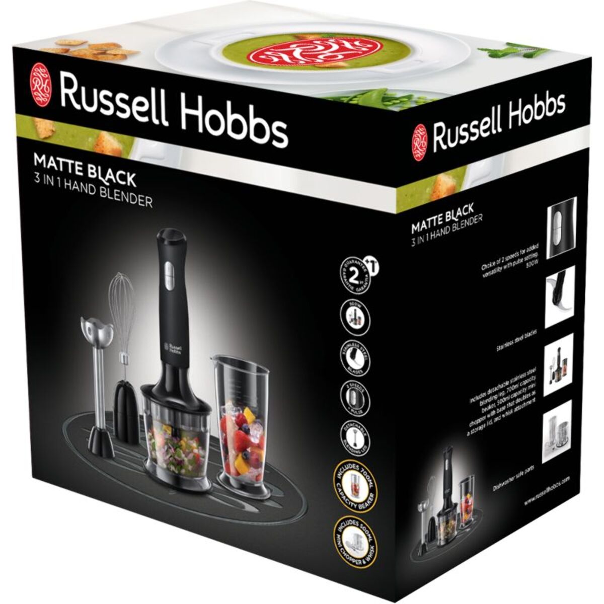 Mixeur RUSSELL HOBBS 3 en 1 Matte Black 24702-56