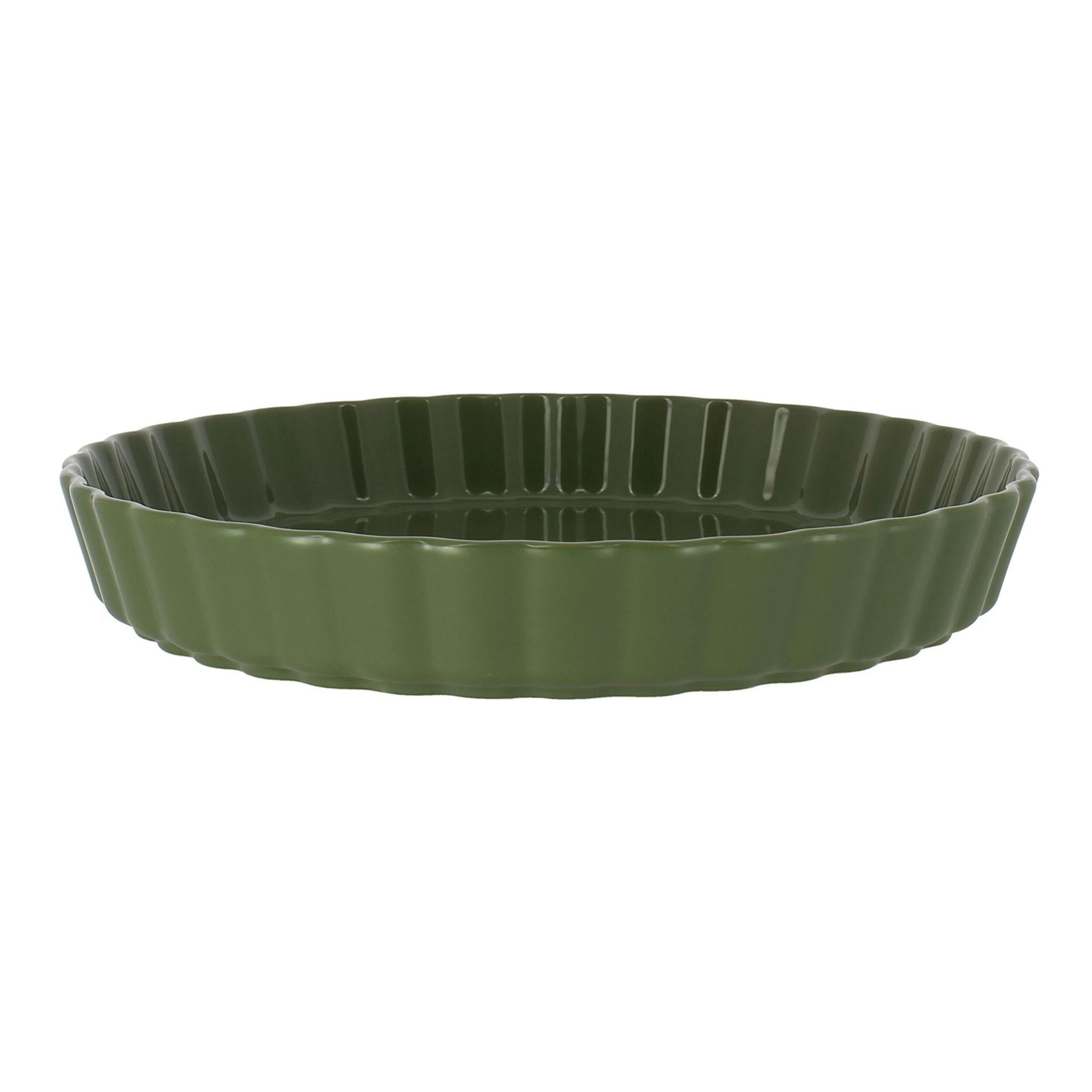 Tourtière D29cm en grès vert OCTAVE