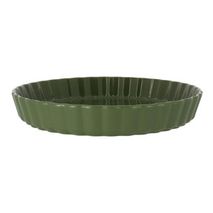 Tourtière D29cm en grès vert OCTAVE
