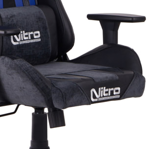 Sedia da gamer gialla e nera in PU con braccioli - Flyco