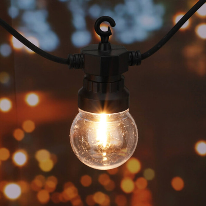 Guirnalda de 20 luces blancas cálidas con temporizador 950cm