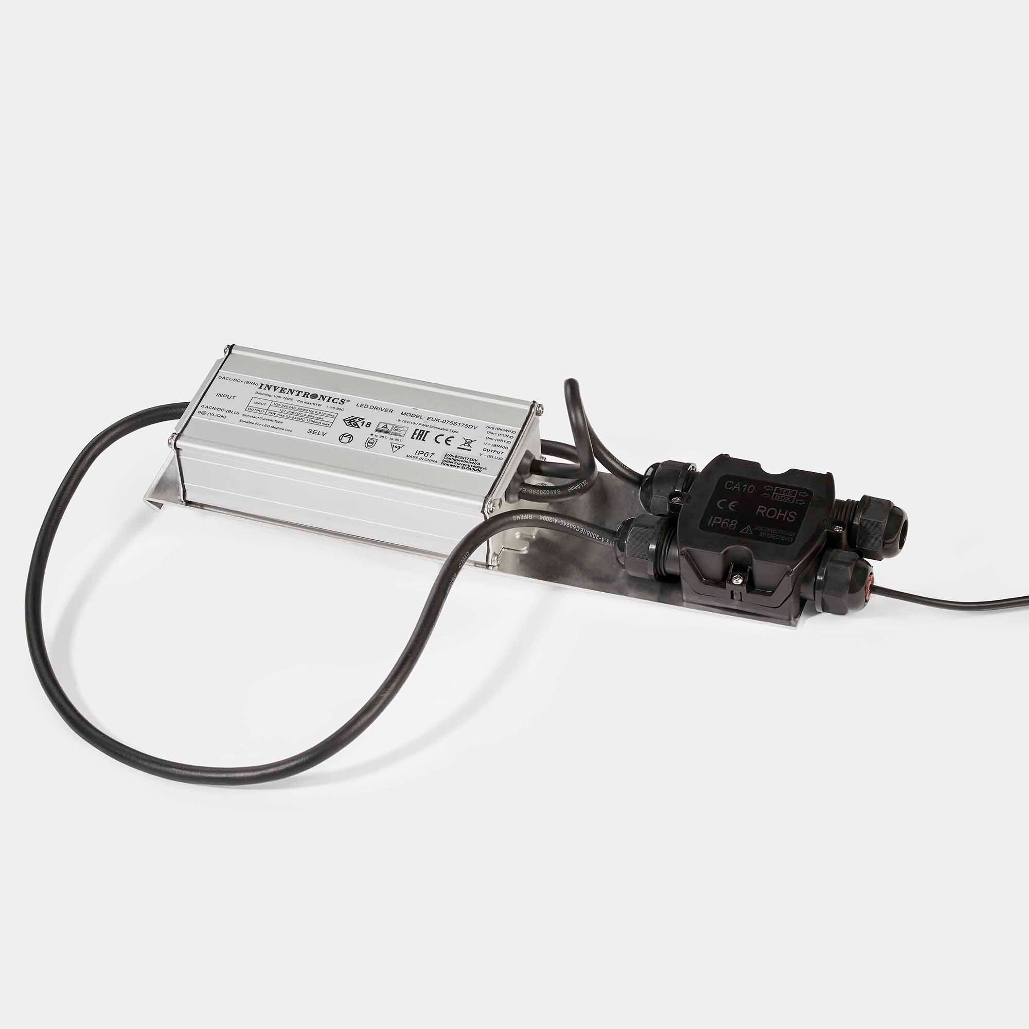 LEDS C4 Farola IP65 ZigZag Symmetrical LED 63.4 Blanco cálido - 3000K 1-10V Gris urbano 4264lm