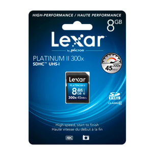 Lexar 8GB 300X scheda SDHC CLASSE 10 45MB