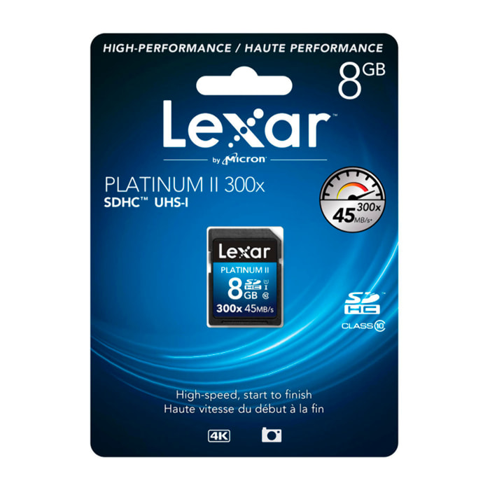 Lexar 8GB 300X scheda SDHC CLASSE 10 45MB