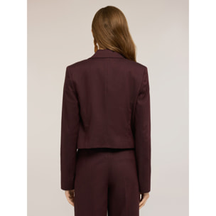 Motivi - Chaqueta corta mezcla de lino - Burgundy