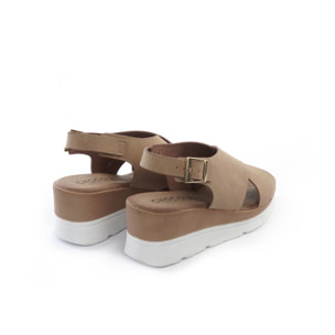SANDALO ZEPPA INCROCIATO BEIGE