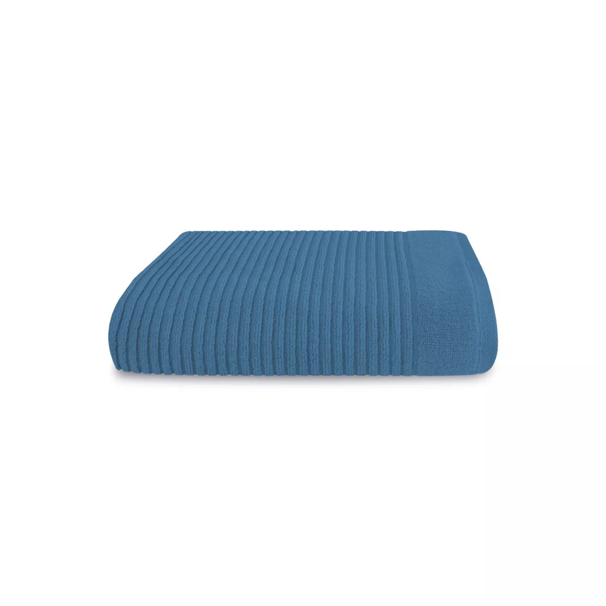 Serviette eponge pur coton 575 g/m² uni bleu Vitae denim
