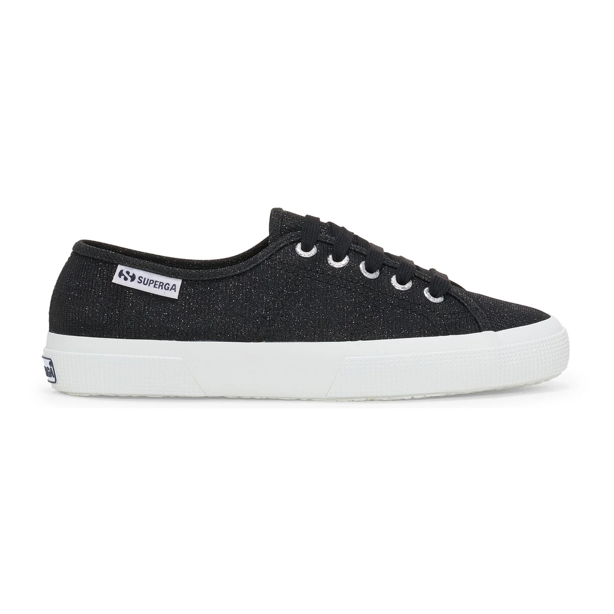 Le Superga Donna Nero 3750 Jersey Lame Leggera