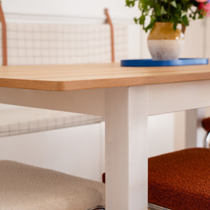 Table à manger extensible effet bois 6/8 personnes - LEXI