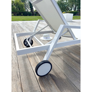 IBIZA - Lot de 2 bains de soleil en aluminium et toile plastifiéehe