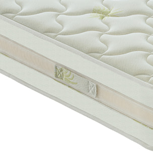 Materasso 120x200 Memory Foam - Altezza 25 cm - 9 Zone di comfort - Sfoderabile - RIvestimento Aloe Vera