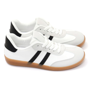 Sneakers in simil pelle scamosciata