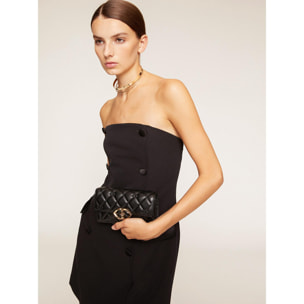 Motivi - Vestido mini bustier con detalle de doble botonadura - Negro