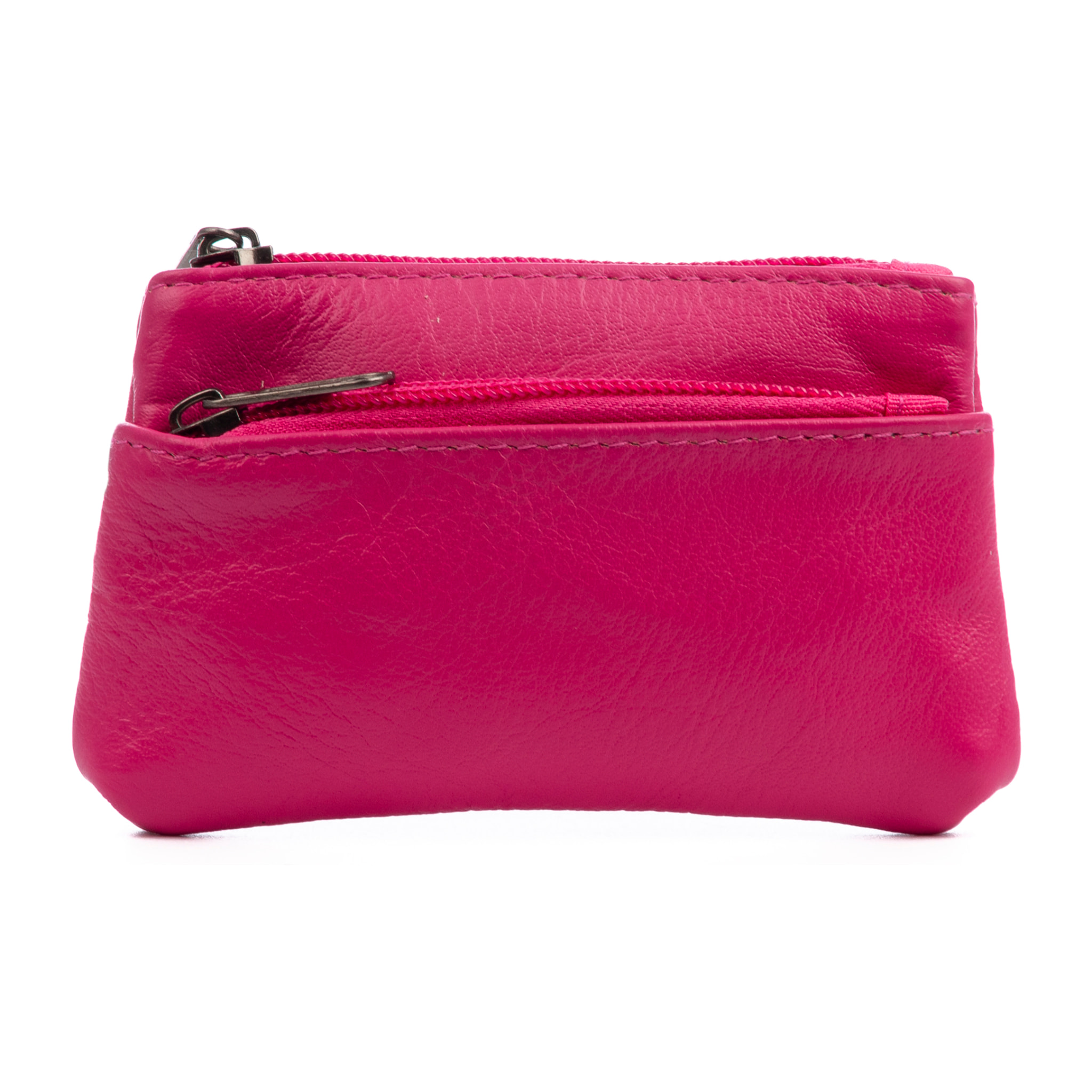 Atrani portamonedas con doble compartimento de piel Dollaro. Llavero interior.