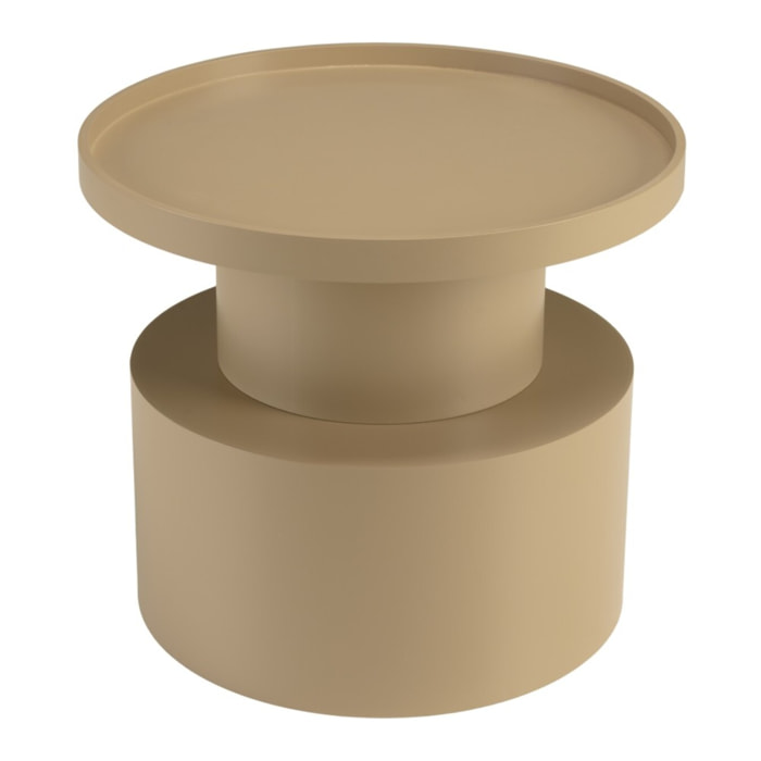 AGATHE - Table d'appoint ronde en bois peint taupe D45cm