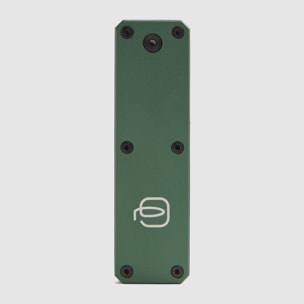 Piquadro Portachiavi personalizzabile in pelle con tracker
