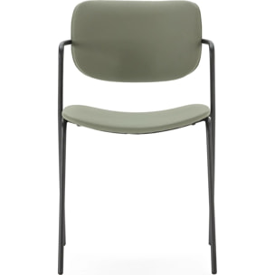 Lot de 2 chaises en simili cuir - SKANDI