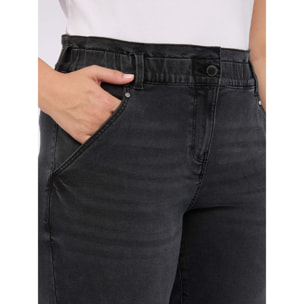 Fiorella Rubino - Jeans globo lavado negro - Negro