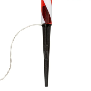 Décoration extérieure sucre d'orge lumineux 20 LED H.70cm