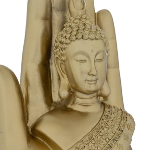 Statuette bouddha "Andy" résine doré H18cm