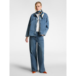 Elena Mirò - Vaqueros de pierna ancha - Azul