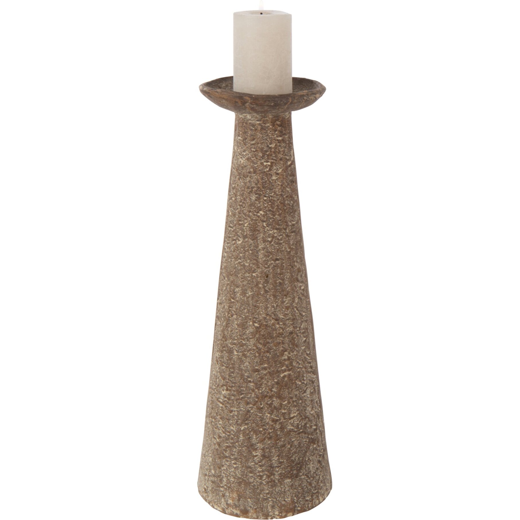 J-Line bougeoir - aluminium - brun - small