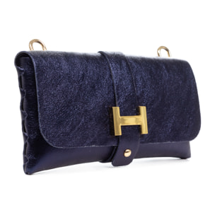 Borsa a tracolla da donna Arta. Vera pelle. Pelle scamosciata laccata lucida.