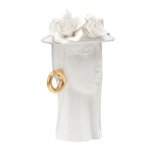 VASO WOMAN ELEGANT PORCELLANA CM 15X13,3X23,5