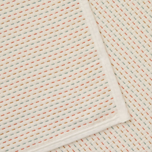 Colcha de algodón pespuntes colores Criri color blanco 100% Algodón