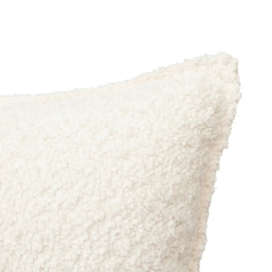 Coussin bouclette Soana blanc ivoire 30x50cm