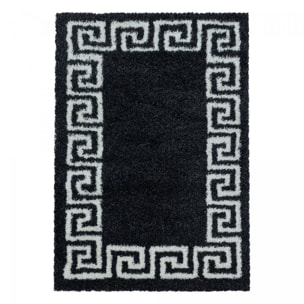 Tapis poils longs shaggy tissé motif simple BOLA