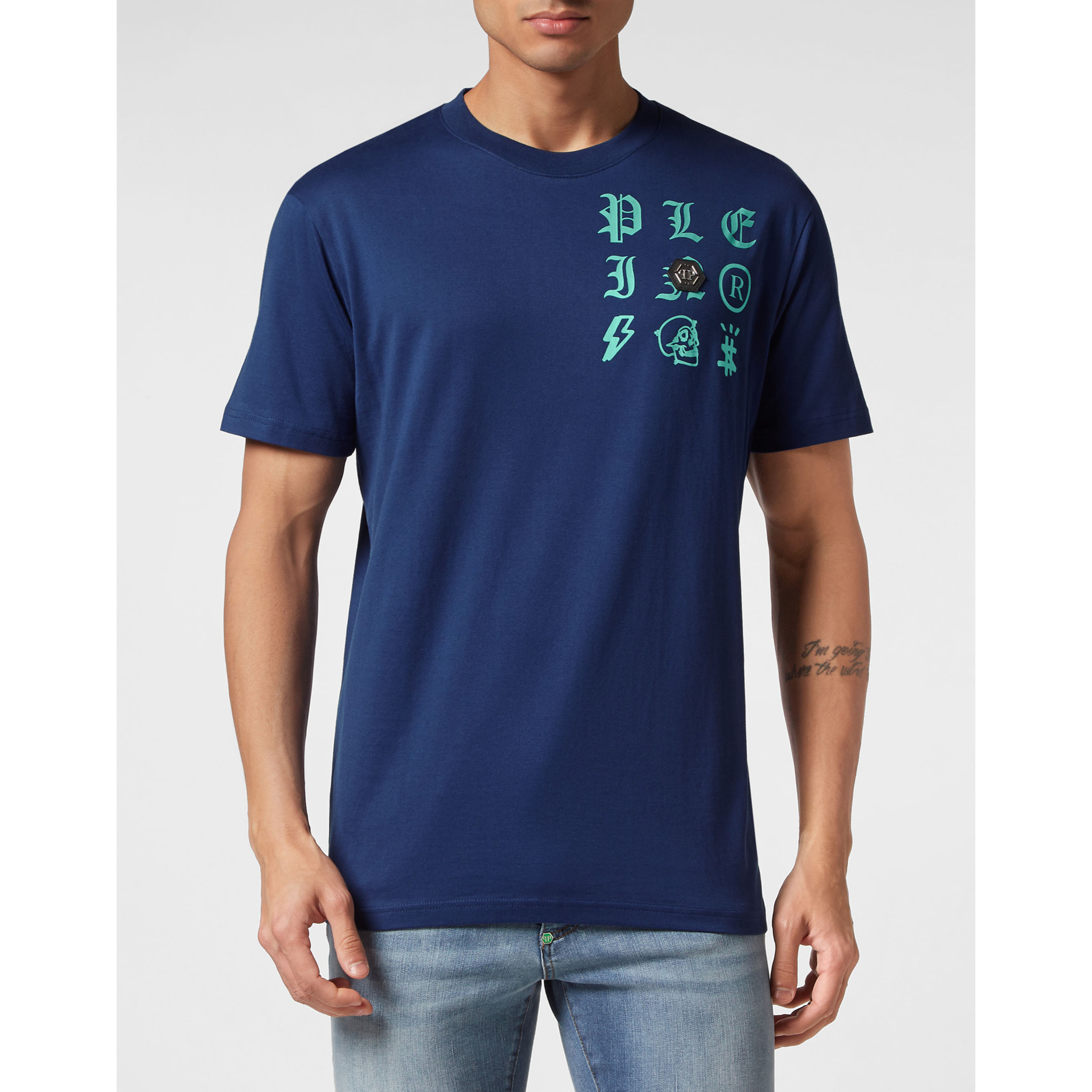 PHILIPP PLEIN T-Shirt Round Neck GOTHIC PLEIN