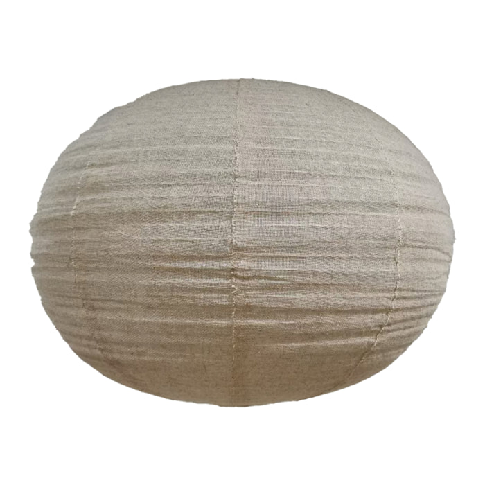 Abat-jour lanterne tissu  - Effet lin - Naturel