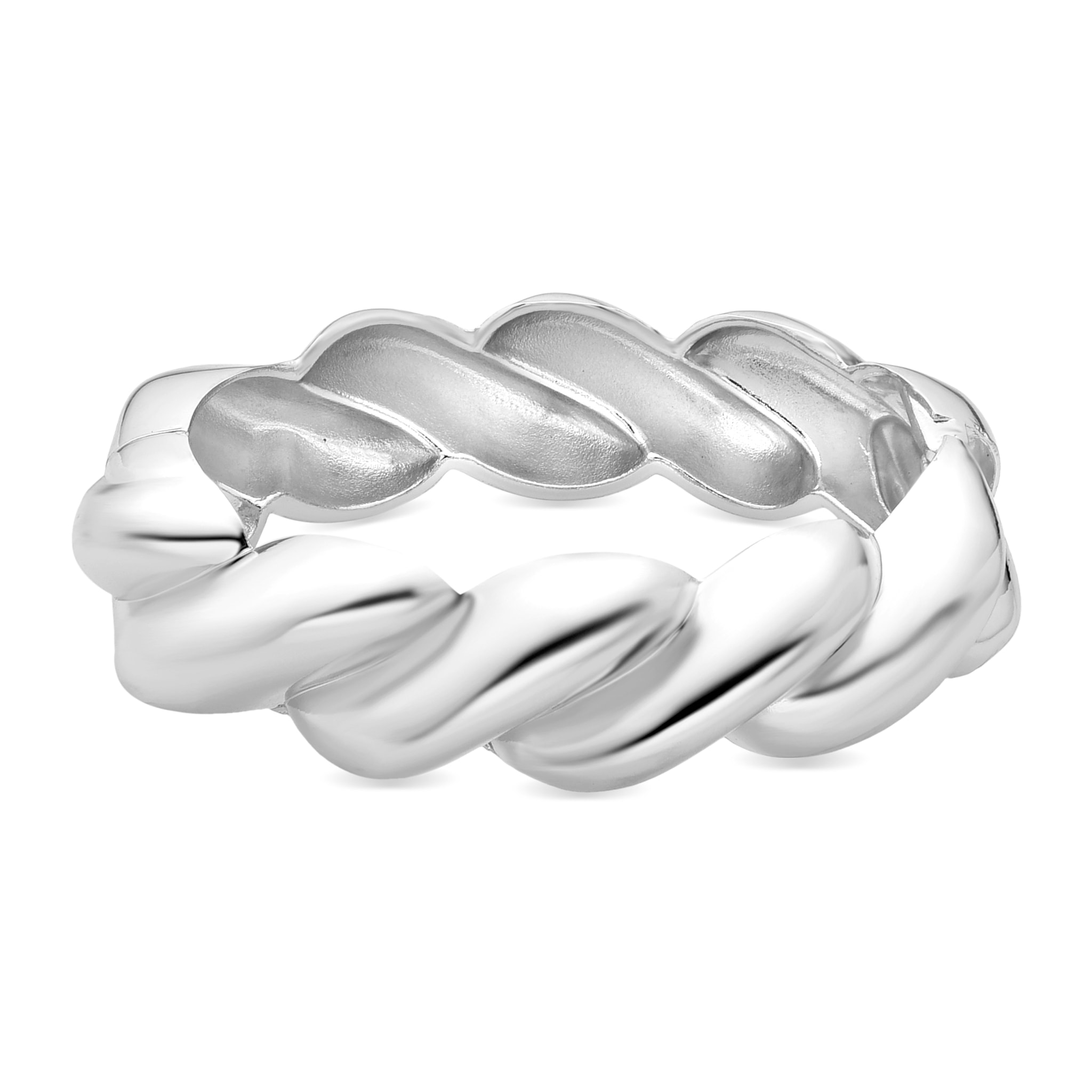 Pulsera acabada en rodio