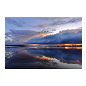 Affiche photo bleue reflets d'eau Affiche seule